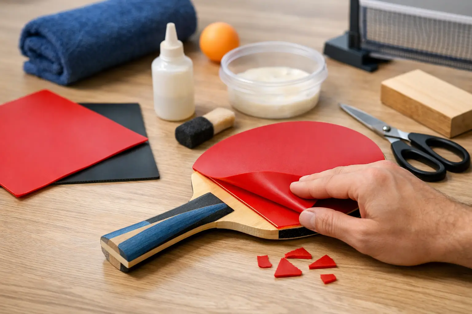 Table Tennis Racket Assembly Guide
